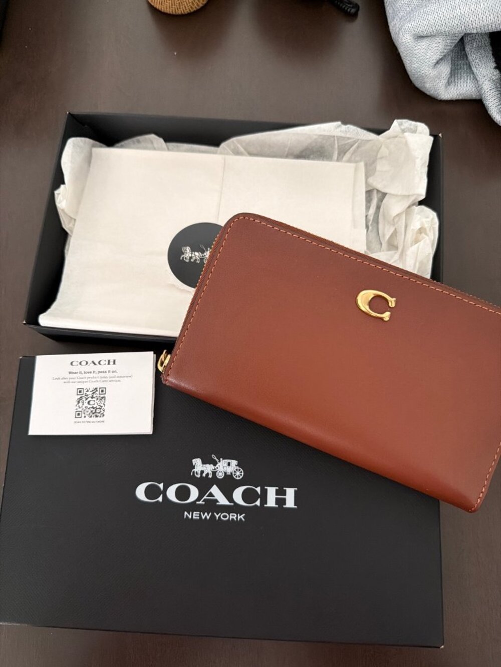 Coach Accordion Zip Wallet 1941 Saddle Glovetanned Leather NWT Matches Rogue 39
